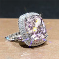Cushion Halo Statement Ring In Nine Color And Finish Variants view 4