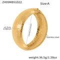Wide Textured Hinged Bangles in Five Gold Tone Patterns view 8