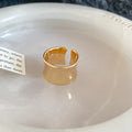 Wide Polished Open Cuff Metal Rings Gold and Silver Tone view 7