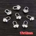 Silver Tone Moon Heart and Lock Charms in Seven Designs view 12