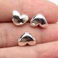 12x9x6.6mm 1.5g Antique Silver Zinc Alloy Heart Through Hole Beads for DIY Bracelet Jewelry Making