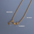 Gold Cuban Chain MORE Letter Charm Necklace Drop M Pendant view 3