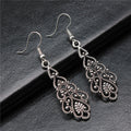 Filigree Teardrop Earrings in Detailed Metal Finishes for Jewelry Making view 2
