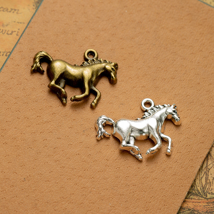 30x22mm Vintage Running Horse Alloy Charm Pendant