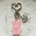 Glitter Teddy Bear and Heart-Clasp Charms in Six Colors view 4