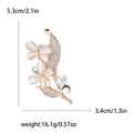 Pearl Floral Spray Brooch With Faceted Crystals And Polished Metal Details view 4