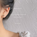 Gold Tone Mini Openwork Rose Flower Stud Earrings For Women view 3