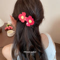 Acrylic Flower Duckbill Hair Clips Four Color Styles view 3