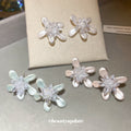 Pastel Crystal Flower Stud Earrings Fashion Jewelry view 1