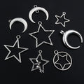 Open Star And Crescent Charms Jewelry Making Components view 3