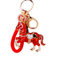Red Money Horse Keychains with Six Color Tassel Options view 5