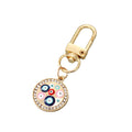 Gold and Silver Tone Multieye Heart Moon Evil Eye Clip Keychains view 5