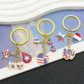 Fourth of July Patriotic Enamel Keychains in 10 Designs view 4