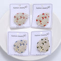 Pearl and Crystal Leaf Brooch for Jackets Scarves and Coats view 2
