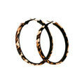 Leopard Print and Solid Oversized Hoop Earrings in Seven Styles view 5