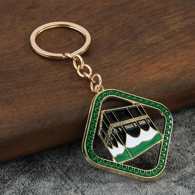 Crescent Moon Metal Keychain for Women Bag Charm and Car Keys