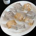 Gold Silver Wide Open Cuff Bracelets Seven Metal Styles view 2
