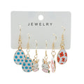 Easter Egg, Bunny And Chick Metal Drop Earring Sets, Three Styles view 7
