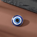 Antique Gold Tone Blue Evil Eye Hair Clips Ring Brooch and Necklaces view 6