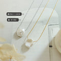 Irregular Baroque Pearl Pendant Necklace Gold Or Steel Chain view 2