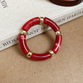 Acrylic Marbled Stretch Bangles Gold Spacers 16 Colors view 9