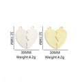 Rainbow Daisy Split Heart Pendant Charms in Two Finishes view 2