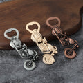 Motorcycle Shaped Metal Bottle Opener in Five Finishes view 1