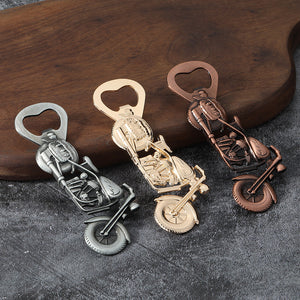 Motorcycle Shaped Metal Bottle Opener in Five Finishes