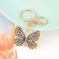 Rhinestone Butterfly Keychain Metal Insect Wing Bag Charm view 9