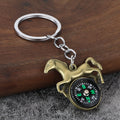 Horse Compass Metal Keychain in Six Color Finishes view 9