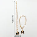 Enamel Butterfly Charm Chain with Rhinestone Accent and Lobster Clasp view 9