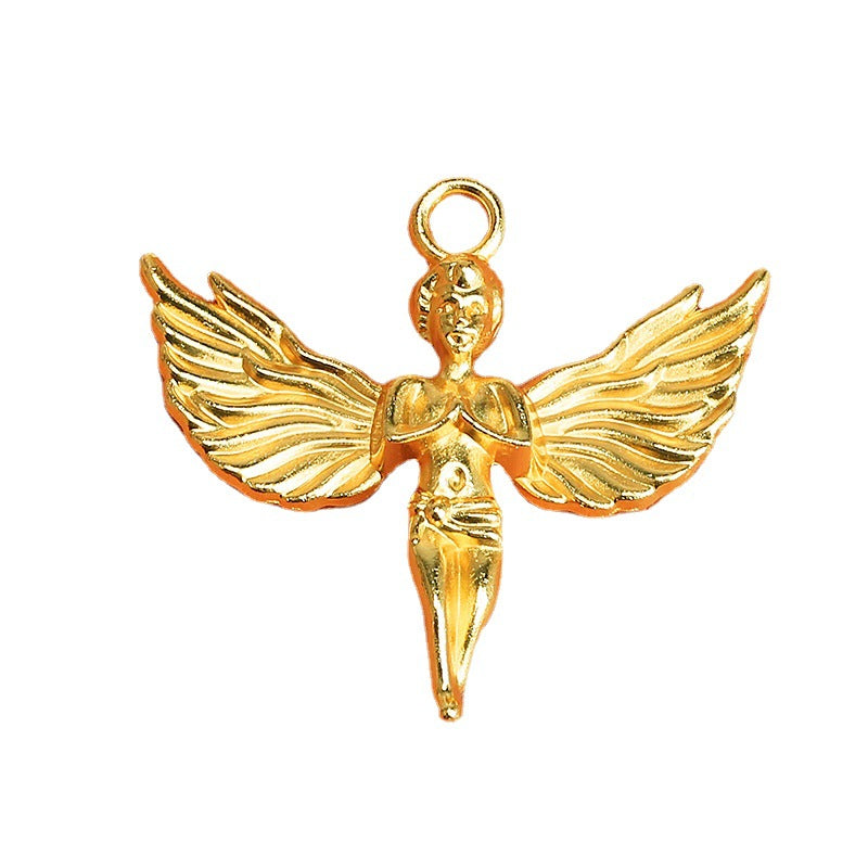 44×40mm 3D Six-Wing Angel Alloy Pendant