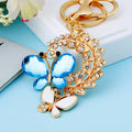 Mixed Enamel Crystal and Moonstone Butterfly Keychains in Eight Designs view 4