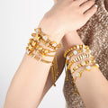 Gold And Steel Slider Bracelets Hearts Butterflies Crystal Beads view 3