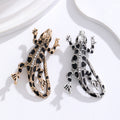 Gold Tone Silver Tone Gecko Crystal Two Designs Metal Brooch Pin view 4
