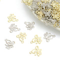 Rhinestone Butterfly Pendant Charms in Gold and Silver Tone view 1