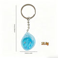 Blue Transparent Ocean Shell Split-Ring Keychains in Eight Marine Designs view 8