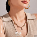 Crystal Octopus Charm Necklace and Bracelet Collection view 1