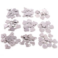 Assorted Polished Silver Tone Heart Shaped Metal Charms view 5