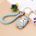 Princess Car Keychains in Pink Red and Blue with Braided and Plain Loops view 8