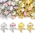 Crystal Jellyfish and Umbrella Charm Collection for Jewelry Making view 4