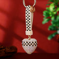 Pearl Band Crystal Heart Keychains in Eleven Colors plus Assorted view 11