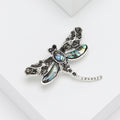 Abalone Shell Dragonfly Brooch In 1 Style With Polished Metal And Decorative Details view 2