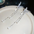 Crystal Butterfly Ear Clips And Rhinestone Tassel Necklace view 6