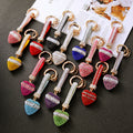 Pearl Band Crystal Heart Keychains in Fourteen Strap and Plain Colors view 2