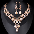 Black Silver Tone Horse Crystal Eleven Designs Metal Necklace and Earring Set view 11