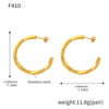 Gold Faceted Hoop
