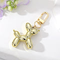 Gold Tone Iridescent Balloon Dog Clip Keychains in Seven Colors view 2