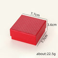 Square Jewelry Gift Box In Red And Black Textured Finishes view 4