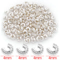 Pumpkin Fluted Crescent Crimp Cover Clasps Jewelry Findings view 6
